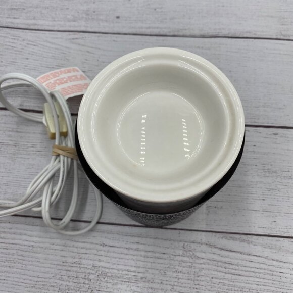 Scentsy Plug In Wax Warmer In White Textured with Light Holes - Picture 4 of 11